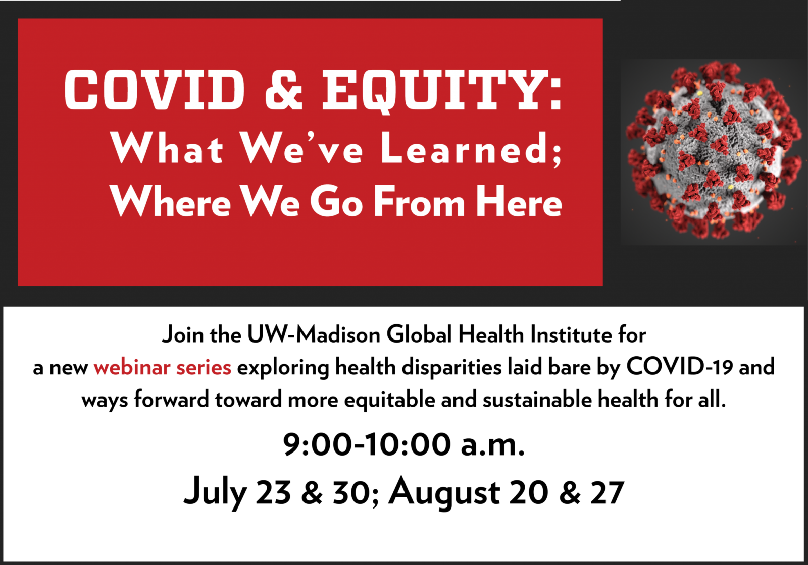 Poster for Covid & Equity