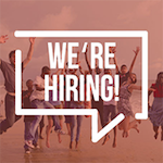 "We're hiring" in a message bubble