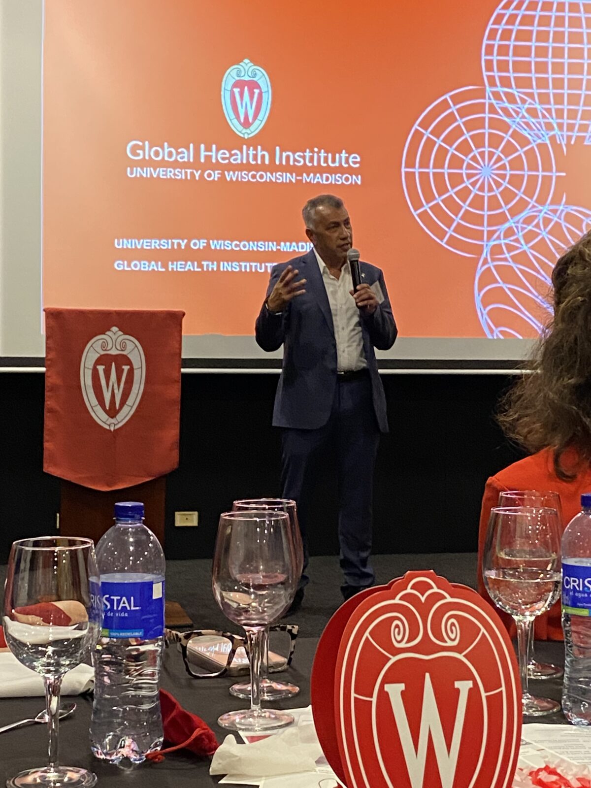 GHI Director Jorge Osorio addressing the crowd at the Badger Salud event, Sept 2023