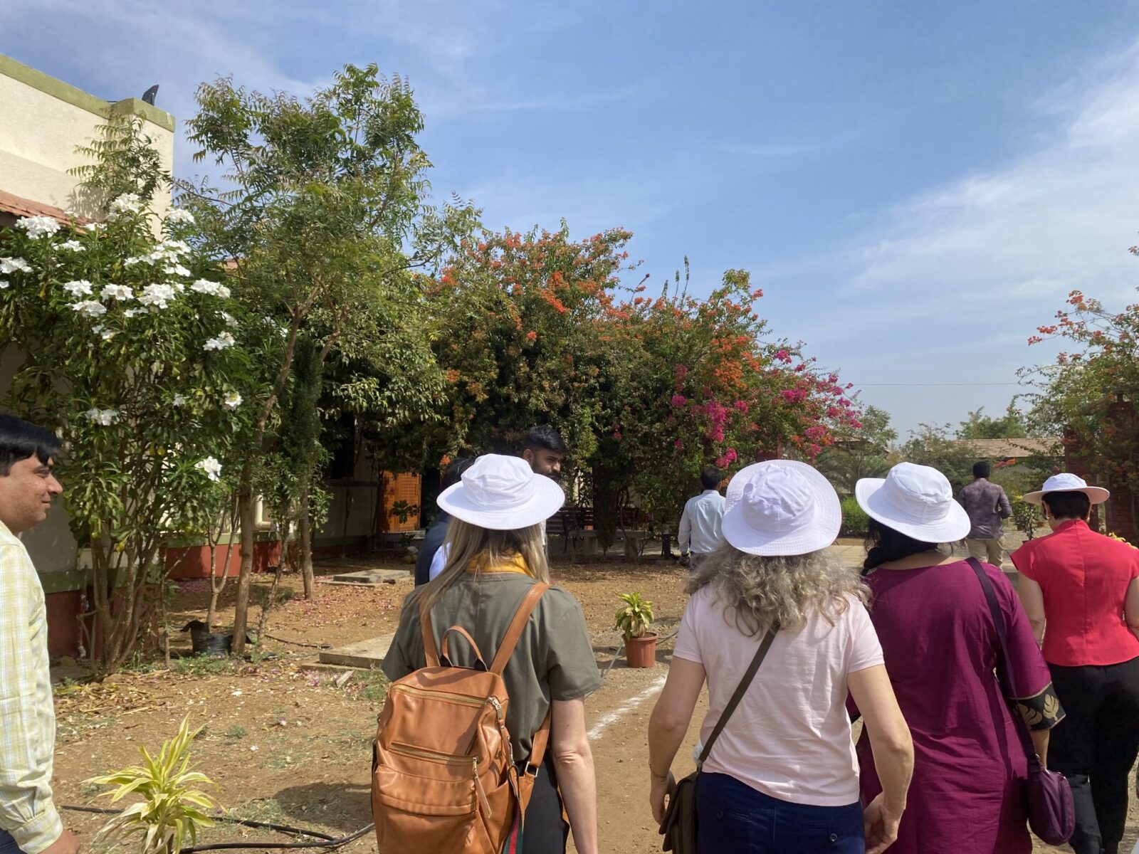 UW delegation members touring the Pidilite demonstration farm (Photo from GHI)