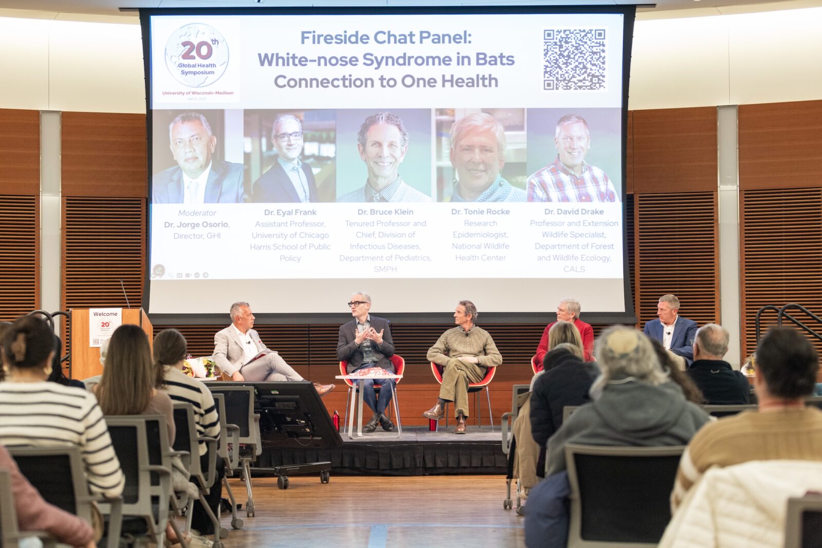 20th Global Health Symposium Fireside Chat Panel at the Discovery Building, April 8, 2025 (photo by Sirtaj S. Grewal/SMPH Media Solutions)
