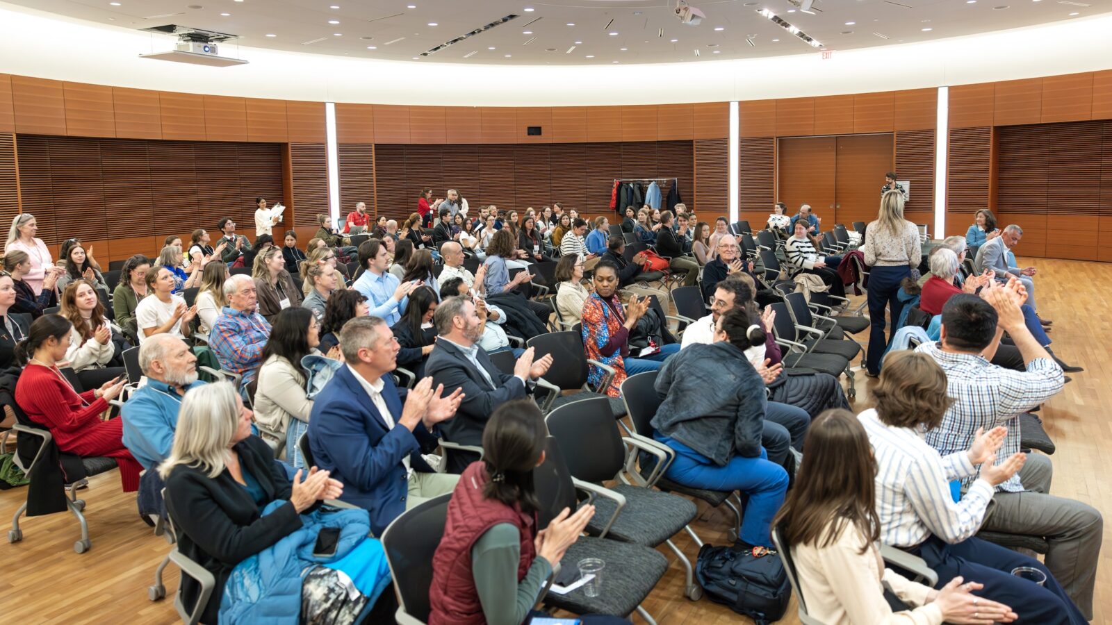 attending clapping and sitting