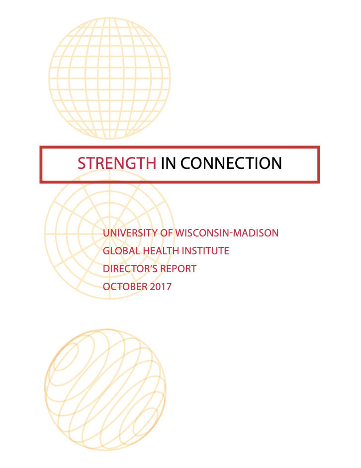 2016-17 GHI Annual Report, red & black text on a white background with yellow lined circles