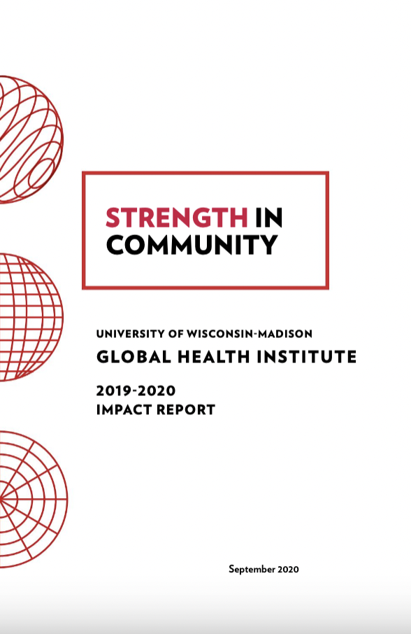 2019-20 GHI Annual Report, red & black text on a white background with red lined circles