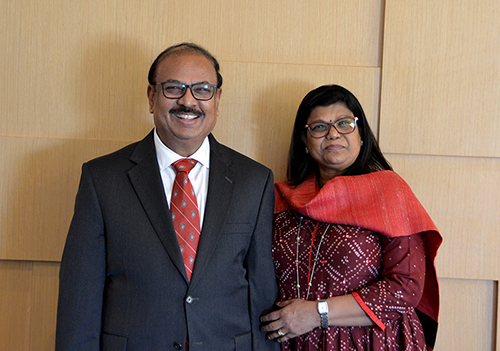 May 2022 Krishna and Suchitra Ella standing side by side