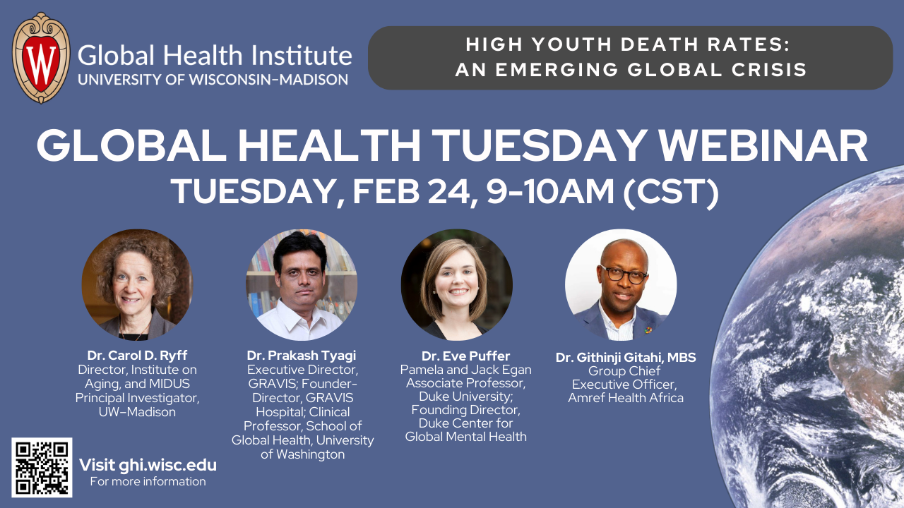 Feb 2026 GHI Webinar graphic with four headshots, a globe, and white text on a blue backgroud