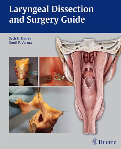 Cover of laryengeal dissection and surgery guide, surgical images of the larynx
