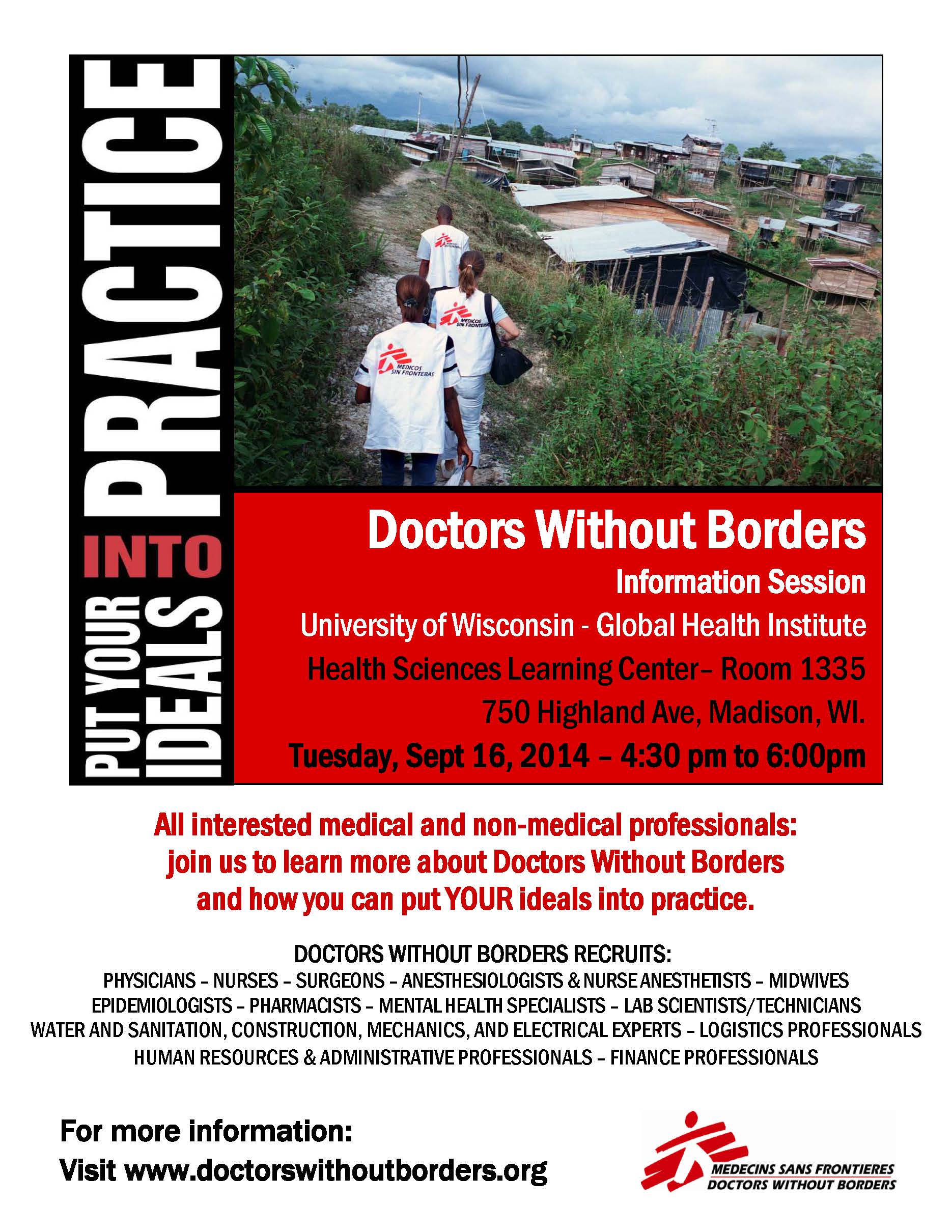Doctors Without Borders Information Session