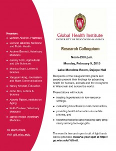 2015 Global Health Institute Research Colloquium