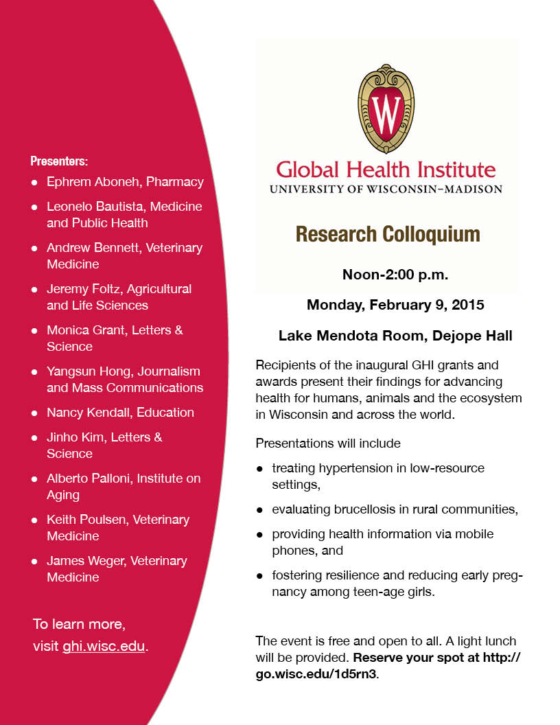 2015 Global Health Institute Research Colloquium