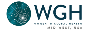 The logo for Women in Global Health Mid-West