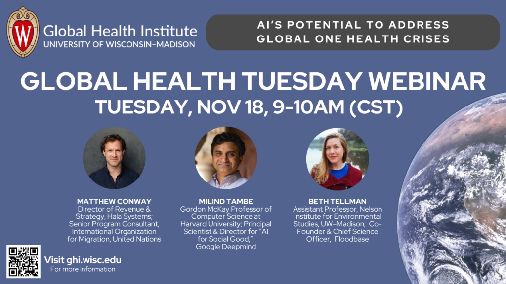 Graphic for the UW Madison GHI Webinar on Nov 18, 2025
