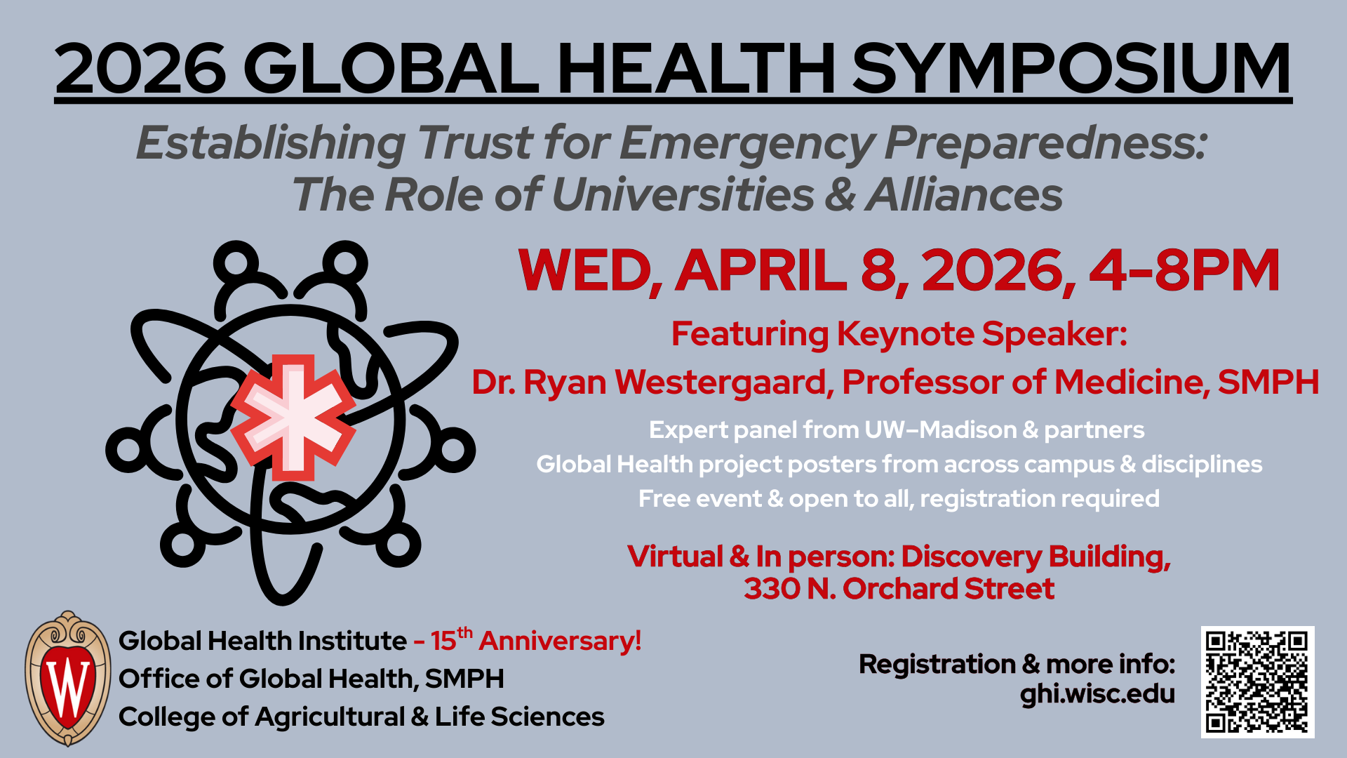 SAVE THE DATE: APRIL 8, 2026, UW–Madison Global Health Symposium