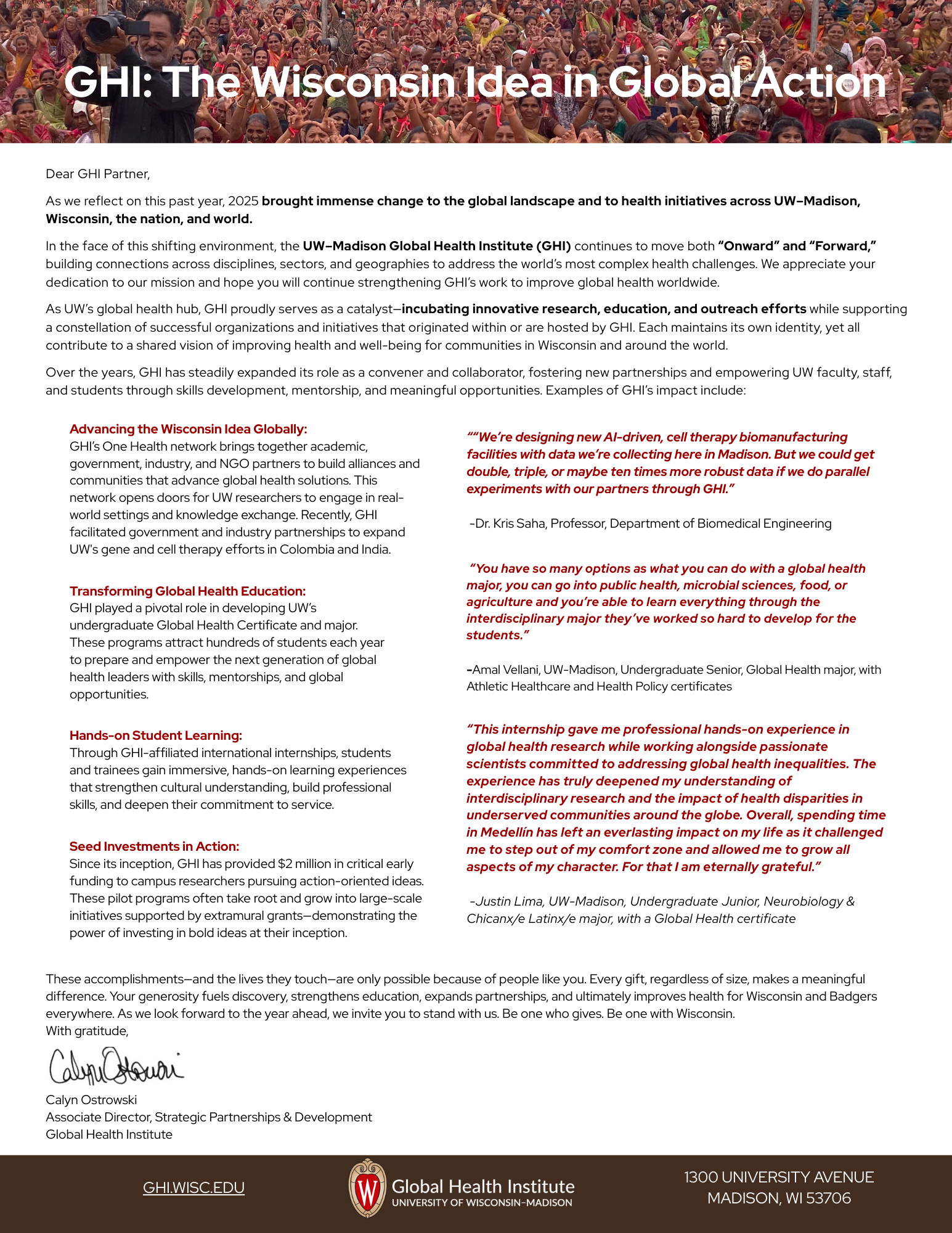 2025 GHI Giving Letter